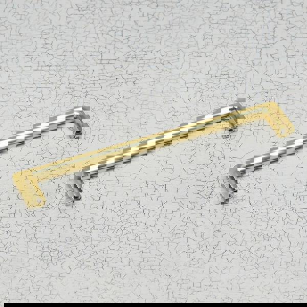 Handle & Home 160mm Matt Brass Ribbed D Handle