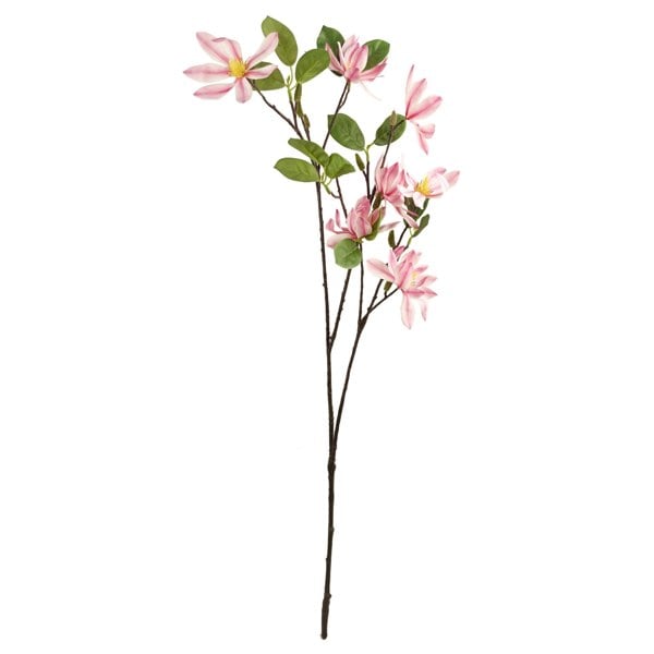 Leaf 100cm Pink Magnolia Floral Spray Artificial