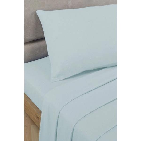Percale Flat Sheet - Duck Egg - Single