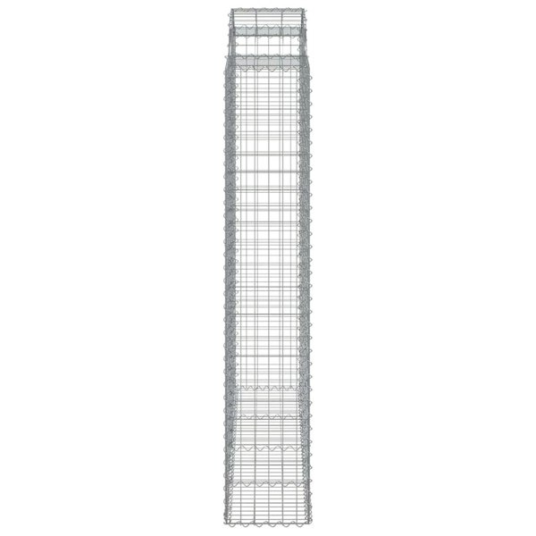 Berkfield Arched Gabion Basket 200x50x220/240 cm Galvanised Iron