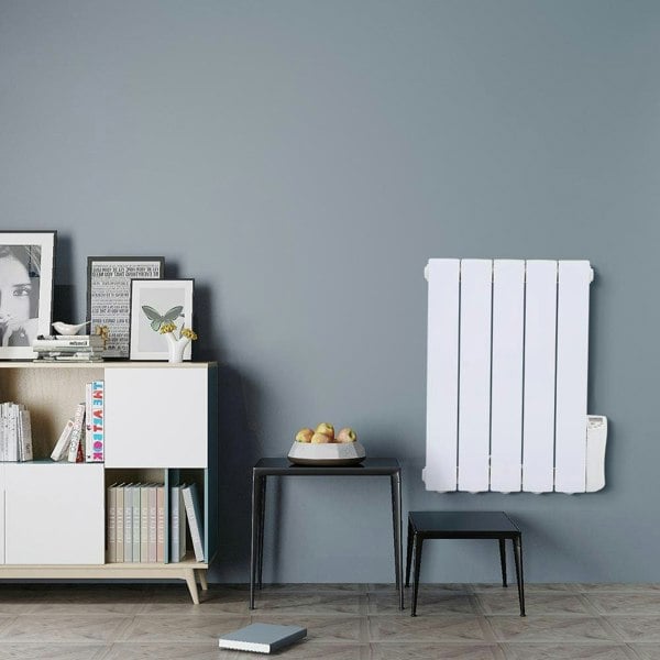 2000W Oil Filled Electric Radiator Heater Wall Mounted or Portable with LCD Thermostat Space Heaters Living and Home 900W 450*575*80mm