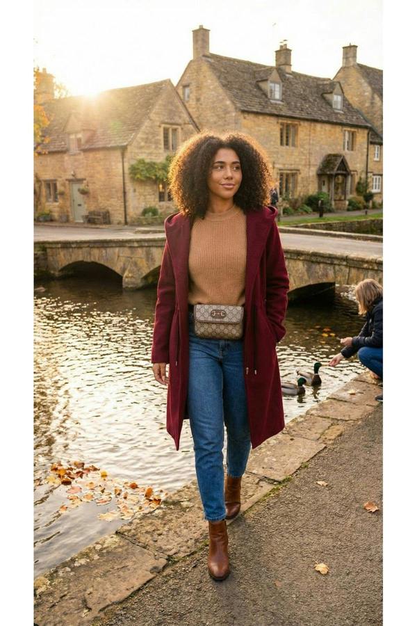 Meira Longline Hooded Coat With Rolled Sleeves - Khaki