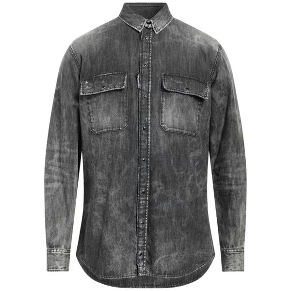 DSQUARED2 Regular Fit Faded Black Denim Shirt W32