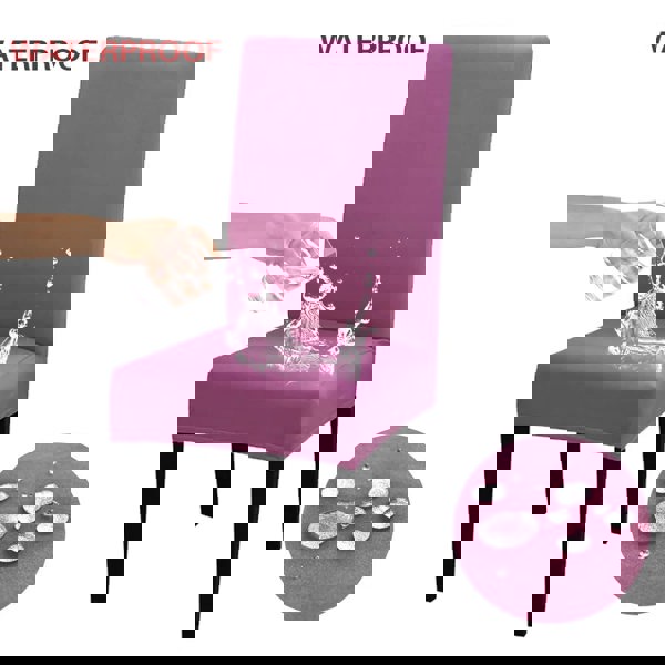 Anyseat Chair Cover Bright Red with Anti-Dirt and Waterproof Elastic Material for Dining Room Kitchen Wedding Hotel Banquet Restaurant