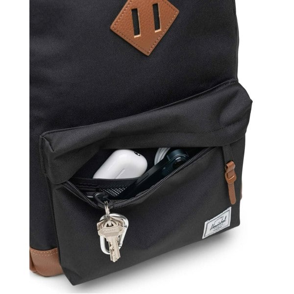 Herschel Bags Herschel Heritage Polyester Unisex Adults Black Backpack - Medium