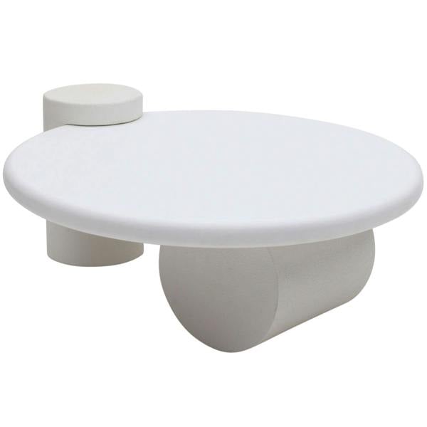 Wyld Haus Atlanta White Abstract Round Coffee Table