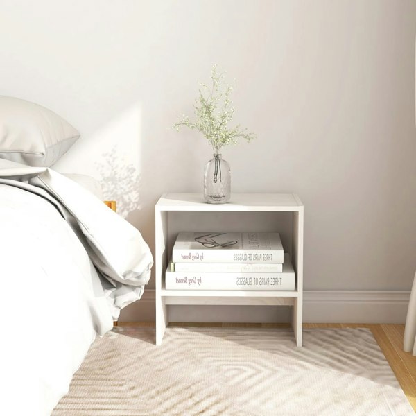 Berkfield Bedside Cabinets 2 pcs White 40x30.5x40 cm Solid Pinewood
