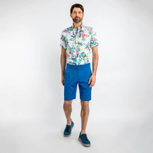 CLAUDIO LUGLI FITTED CHINO SHORTS – Premium Men's Patterned Shirt by Claudio Lugli | Bold Design, Tailored Fit, Best Printed Shirts