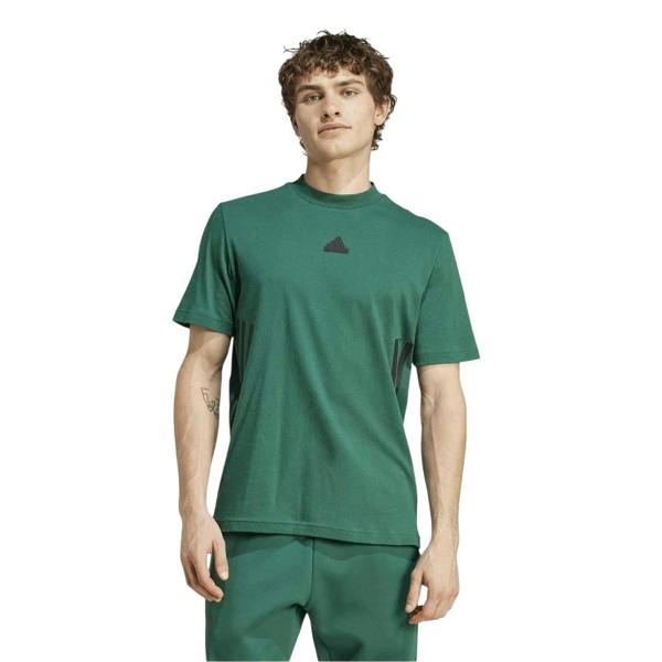 Adidas Mens Future Icon 3 Stripes T-Shirt - Green - 