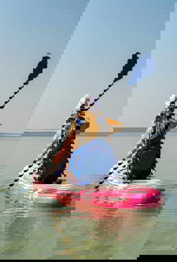 Aquaplanet ROCKIT 10’2" Inflatable Paddle Board/Kayak Package - Pink