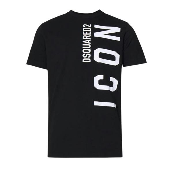 DSquared2 Unisex Adult Large Icon Relaxed Fit T-Shirt - Black/White - 