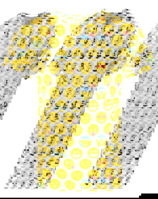 Emoticon Mens White Emoticons Short Sleeved T-Shirt