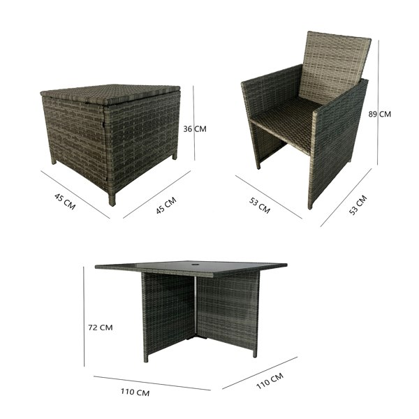 Furniture One Aluminium Garden Furniture Sets,  Patio Corner Sofa Set with Cushion, Aluminium Coffee Table, Aluminium Frame Conversation Set