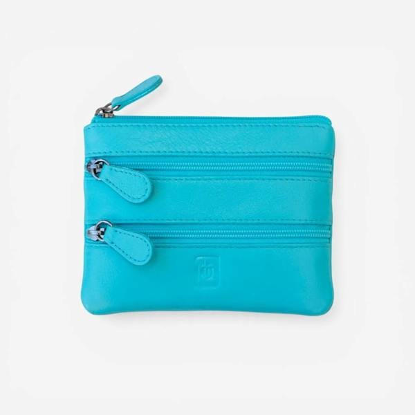 PRIMEHIDE Small 3 Zipper Coin Purse