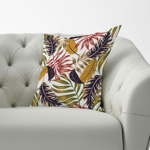 Warren Reed Hawaiian Style Jungle Leaves Cushions