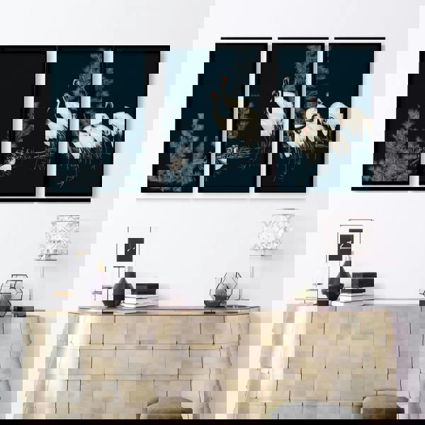 Living Room Gallery Wall | Set of 3 Asian Inspired Wall art Prints