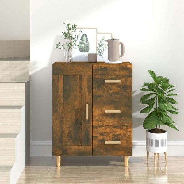 Berkfield Sideboard Smoked Oak 69.5x34x90 cm Engineered Wood