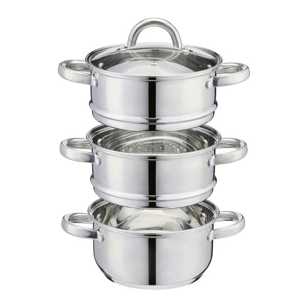 Cooks Professional 3 Tier Stainless Steel Steamer | 18cm