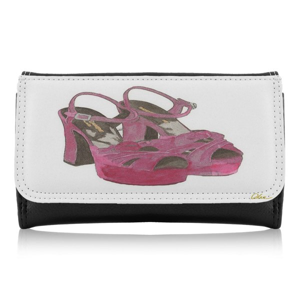 Benjamin Tate Design Purple High Heels Maxi Purse