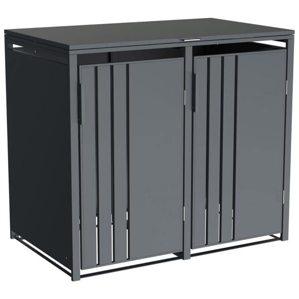 Phoenix Safe Phoenix GB2200AA Outdoor Double Wheelie Bin Store for 2 x 240L Bins in Anthracite