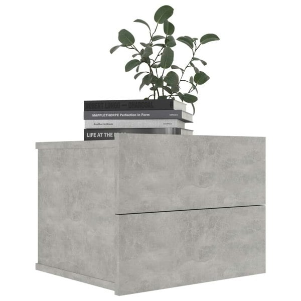 Berkfield Bedside Cabinets 2 pcs Concrete Grey 40x30x30 cm Engineered Wood
