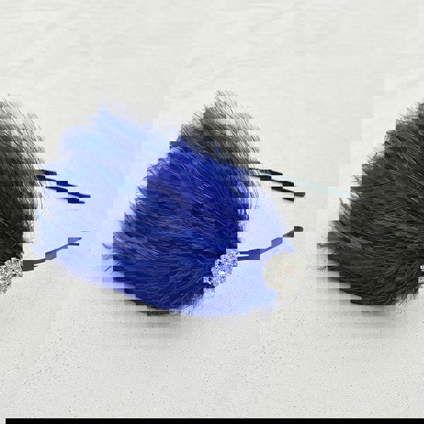 Bue fascinator cobalt blue feathers