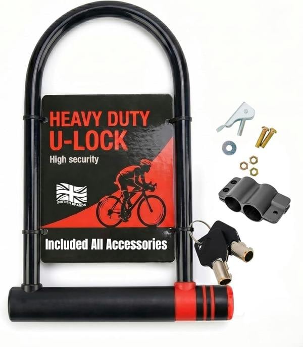 MY DIY PROFESSIONAL PRODUCTS My DIY U-Shaped Bike Lock - Heavy Duty Bicycle U Lock with 2 Keys - Rust & Weather Resistant Cycle Lock for MotorBikes