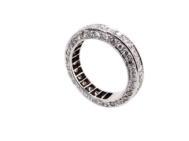 Vintage Tom An 18ct White Gold Diamond Eternity Ring