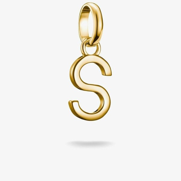 THOMAS SABO Charm Club Connect Gold Plated Letter S Charm CC1225-413-39