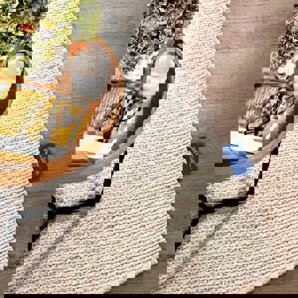 The Rugs Handwoven Natural Wool Rug - Sustainable Elegance