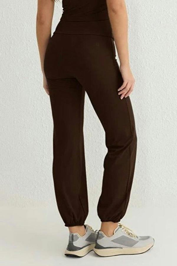 WOVCOR Brushed Soft Fabric Reflective Print Sport Knit Jogger