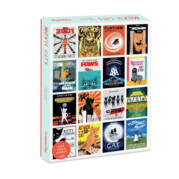 Happily Puzzles Movie Cats - 1,000 Piece Jigsaw Puzzle