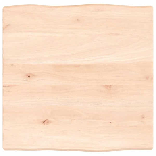 Berkfield Table Top 40x40x2 cm Untreated Solid Wood Oak Live Edge