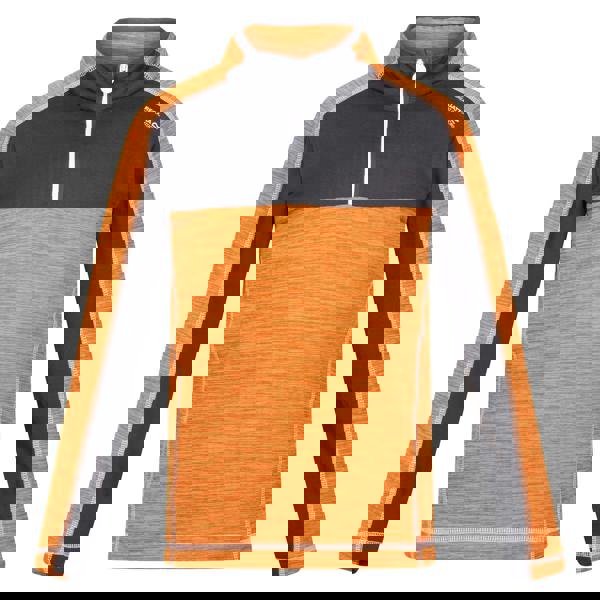 Regatta Childrens/Kids Hewley Recycled Half Zip Fleece Top - Orange Pepper/Seal Grey