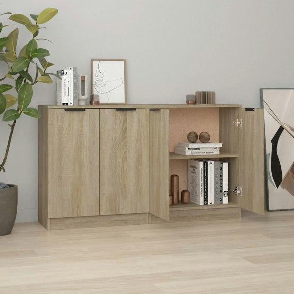 Berkfield Sideboards 2 pcs Sonoma Oak 60x30x70 cm Engineered Wood