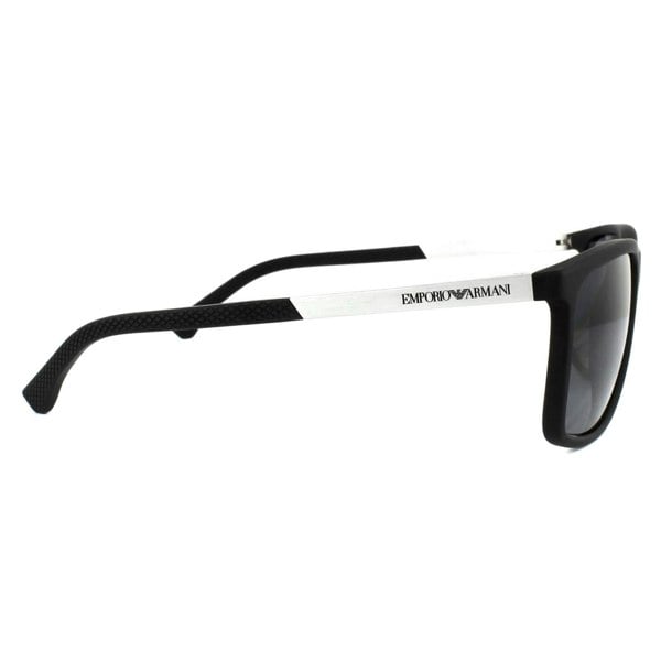 Emporio Armani Sunglasses 4058 5063/81 Black Rubber Grey Polarized