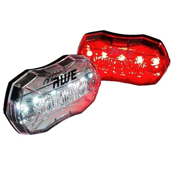 Awe Strobe 10 Diode SMD LEDs Bike Light Set, 5 Diode Front & 5 Diode Rear