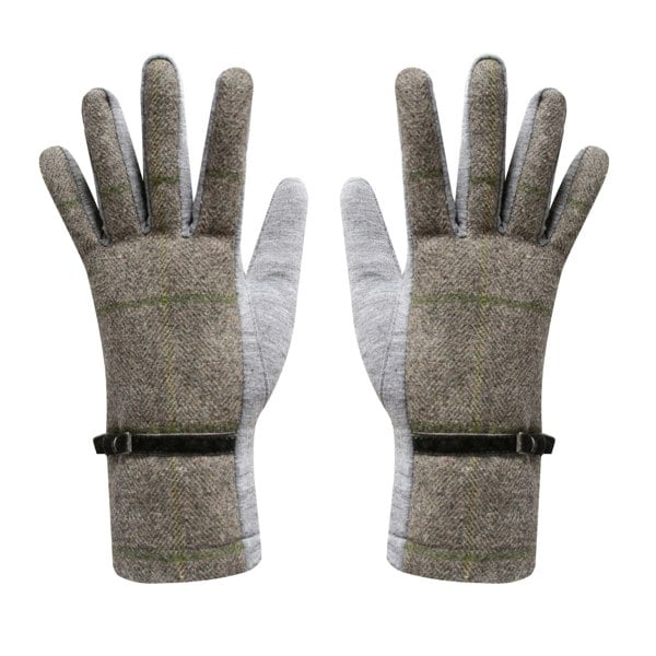 Earth Squared Wool Blend Ladies Gloves – Velvet Bow Detail – One Size