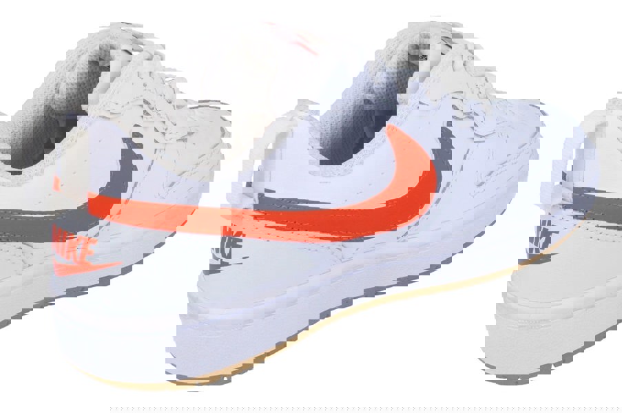 Nike Court Borough Low 2 GS Trainers Bq5448  114 - White Orange Summit Sail 114 - Photo 2
