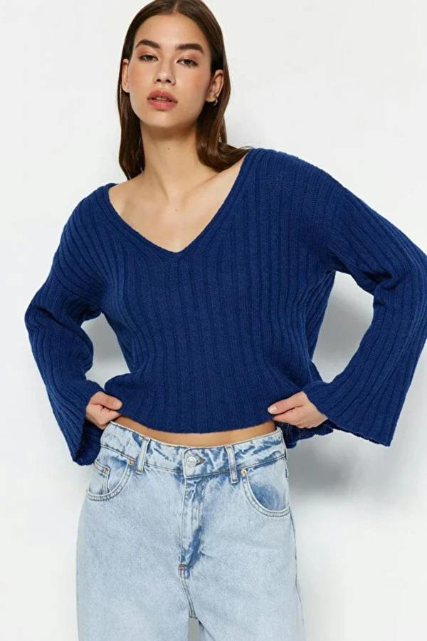 Hoxton Gal Mercerized Look Wool Blend Oversized Basic Knit Sweater