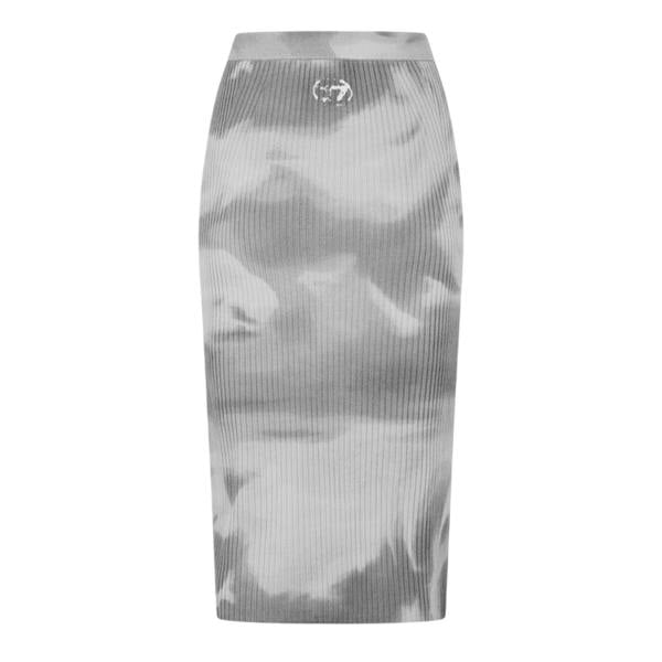 Diesel Womens/Ladies Betty Tie Dye Wool Blend Slim Pencil Skirt - Frost Gray - 