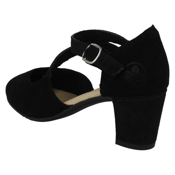 Rieker Ladies Rieker Buckle Fastening High Heeled Shoes 41080