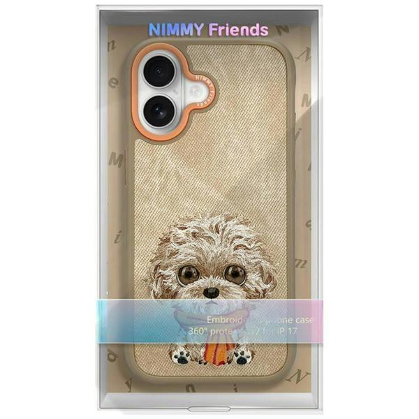Nimmy Friends Nimmy Big Eye Cute Pet Poodle Dog Case with MagSafe for iPhone 17 6.3" Brown Orange - N-XDY-IP17-04