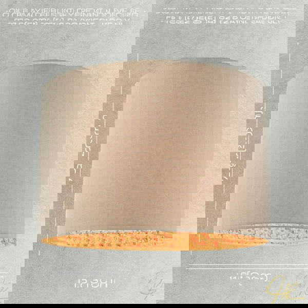 Cream Linen Lamp Shade with Inner Pink and Red Floral Fabric Lining Image 6