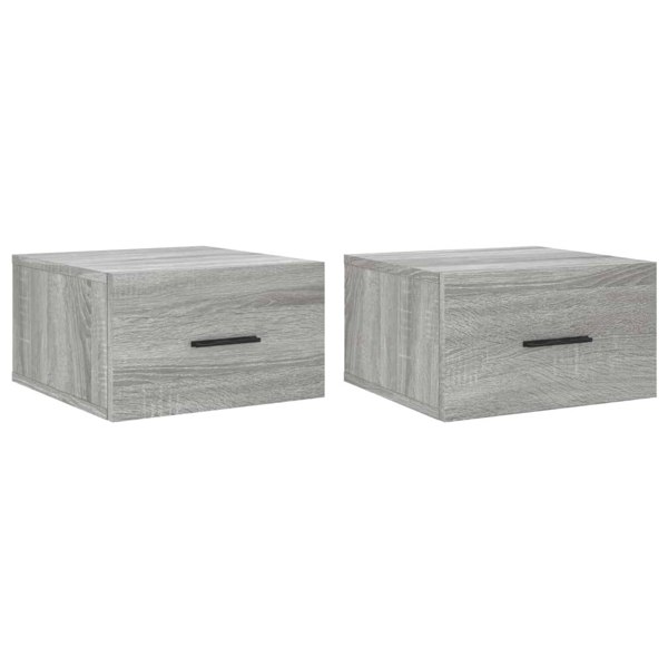 Berkfield Wall-mounted Bedside Cabinets 2 pcs Grey Sonoma 35x35x20 cm