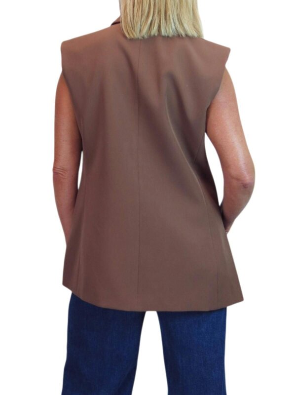 Paulo Due Oversized Sleeveless Blazer Waistcoat