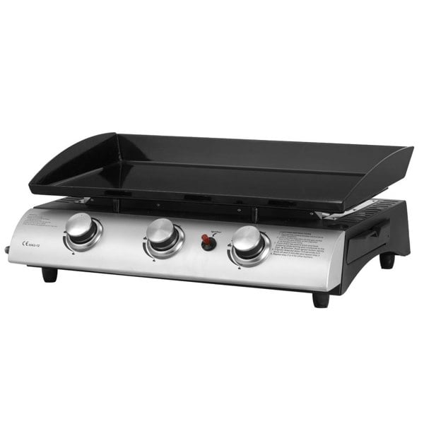 Callow 3 Burner Plancha Gas BBQ with Detachable Trolley