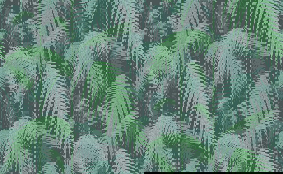 Love Frankie Cole and Son Palm Jungle Wallpaper Lampshade in Jet Black