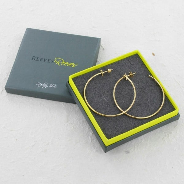 Large Hoop and Star Earring in Sterling Silver - Reeves & Reeves