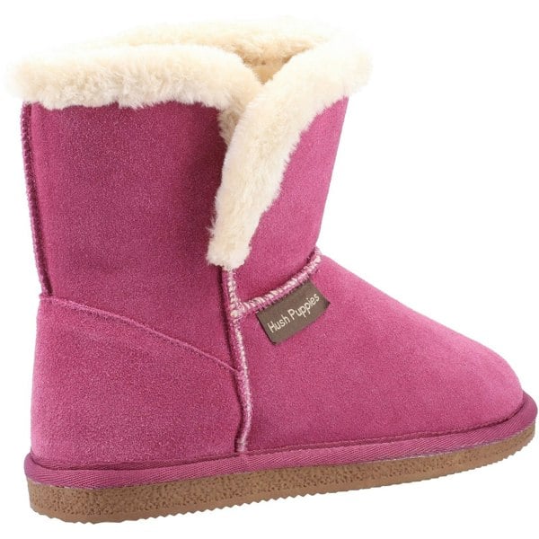 Hush Puppies Womens/Ladies Ashleigh Suede Slipper Boots - Rose